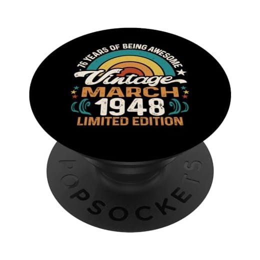 Retro Sunset 76 Años Nacido En Marzo 1948 - 76 Cumpleaños PopSockets PopGrip Intercambiable