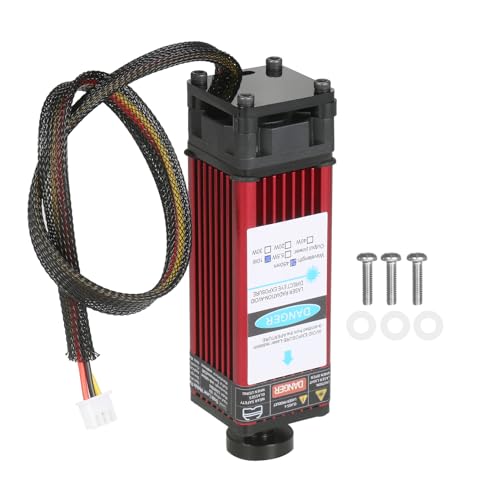 Módulo láser de 450 nm y 80 W Cabezal de grabado láser de longitud focal fija Cortador de grabado láser de alta velocidad Impresora 3D Módulo láser de enrutador CNC para bricolaje Artesanía Madera