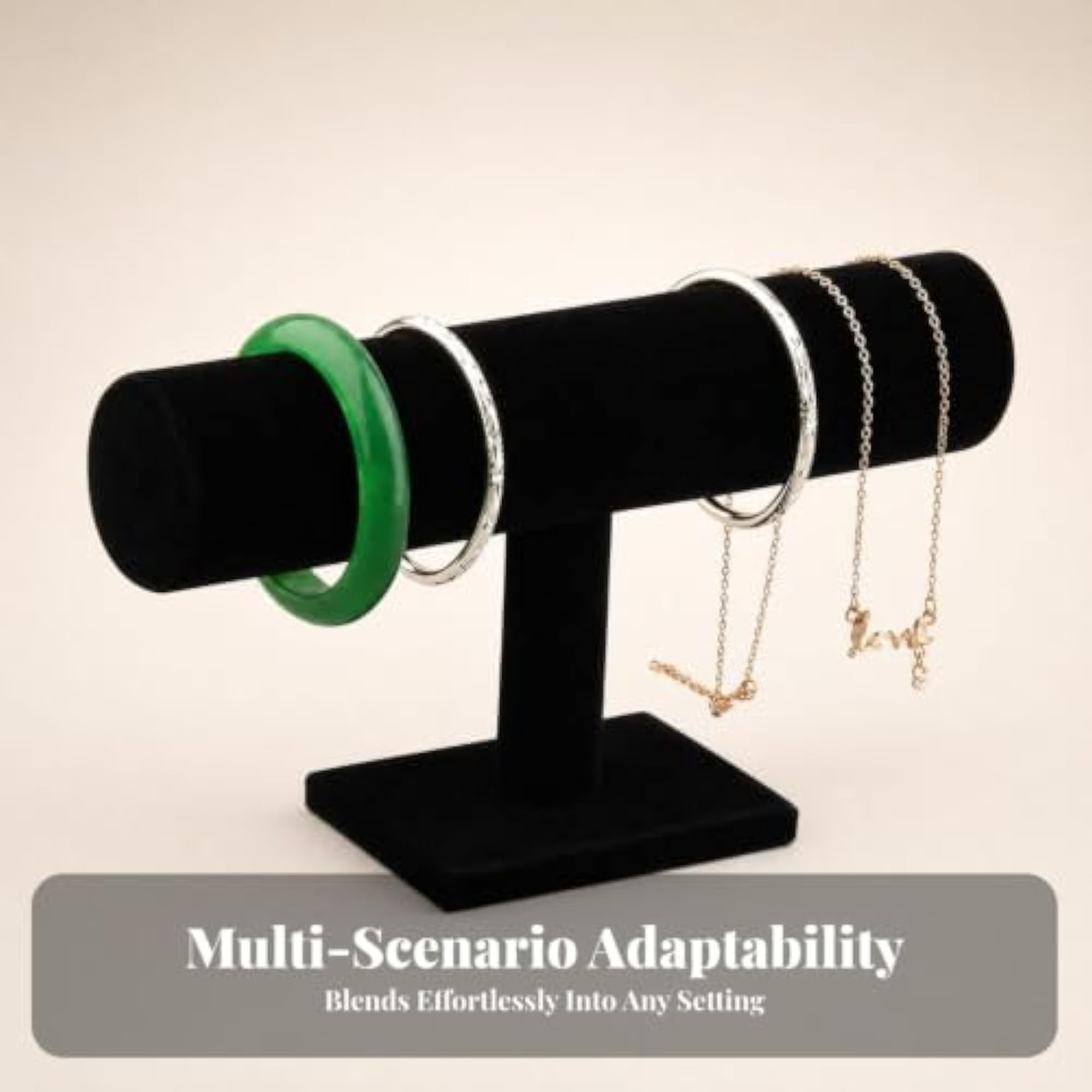 Padded Crossbar Jewelry Display Bracelet Holder