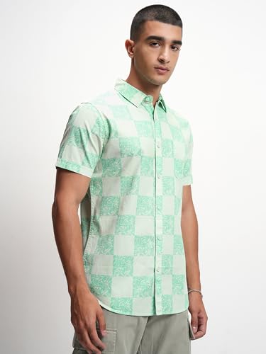Image of Highlander Men's Checkered Slim Fit Shirt