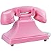 1960's Style Rotary Vintage Antique Style Retro Dial Desk Telephone, Old Fashioned Classic Corded Rotary Landline Phone for Home and Office Decor (Pink)