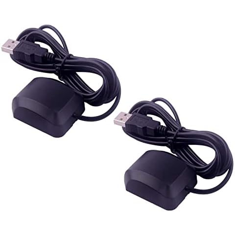 Geekstory 2PCS VK-162 G-Mouse USB GPS Dongle Navigation Module External GPS Antenna Remote Mount USB GPS Receiver for Raspberry Pi Support Google Earth Window Linux Cover