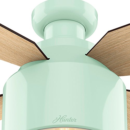 Hunter 52 inch Indoor Ceiling Fan with LED Light and Remote Control - Modern Ceiling Fan, Low Profile Mount, 4 Blades, For Bedroom, Living Room, or Kitchen, Quiet - Cranbrook 59260, Mint - Image 7