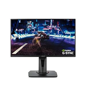 ASUS 24.5″ 1080P Gaming Monitor (VG258QR) – Full HD, 165Hz (Supports 144Hz), 0.5ms, Extreme Low Motion Blur, Speaker, Adaptive-Sync, G-SYNC Compatible, VESA Mountable, DisplayPort, HDMI, DVI-D, Black
