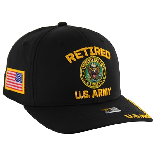 Image of Retired US Army Veteran Hat Official Licensed Army Hat, Adjustable Baseball Cap for Men Tactical Hat