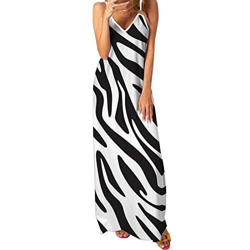 Robe maxi pour femme robe longue d'été décontractée imprimée