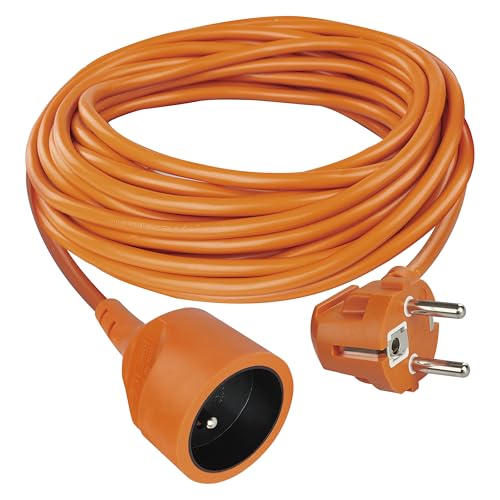 Rallonge électrique intérieure 10m orange avec prise française EMOS