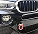 iJDMTOY Euro Sports Red Track Racing Style Tow Hook Ring Compatible with BMW 2016-22 F48 X1, 11-17 F25 X3, 14-18 F26 X4, F15 X5, 15-19 F16 X6, 09-16 E89 Z4