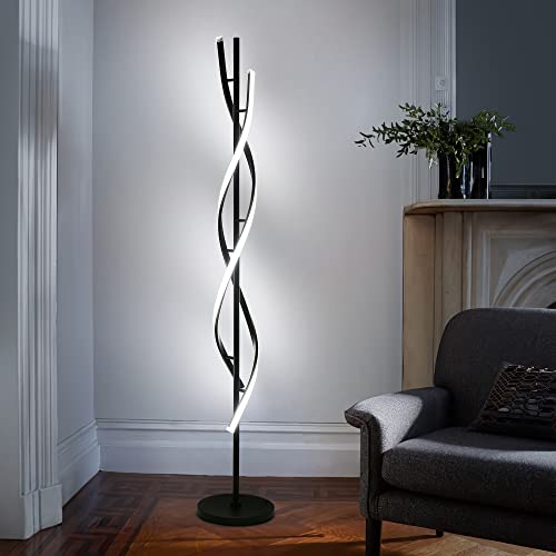 image for JUTIFAN Modern Spiral Floor Lamp for Living Room, 30W Dimmable Led Cor