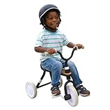 Yvolution Klassisches Dreirad für Kinder von 18 Monaten bis 3 Jahren, Retro-Feeling, pannensichere Räder (schwarz)