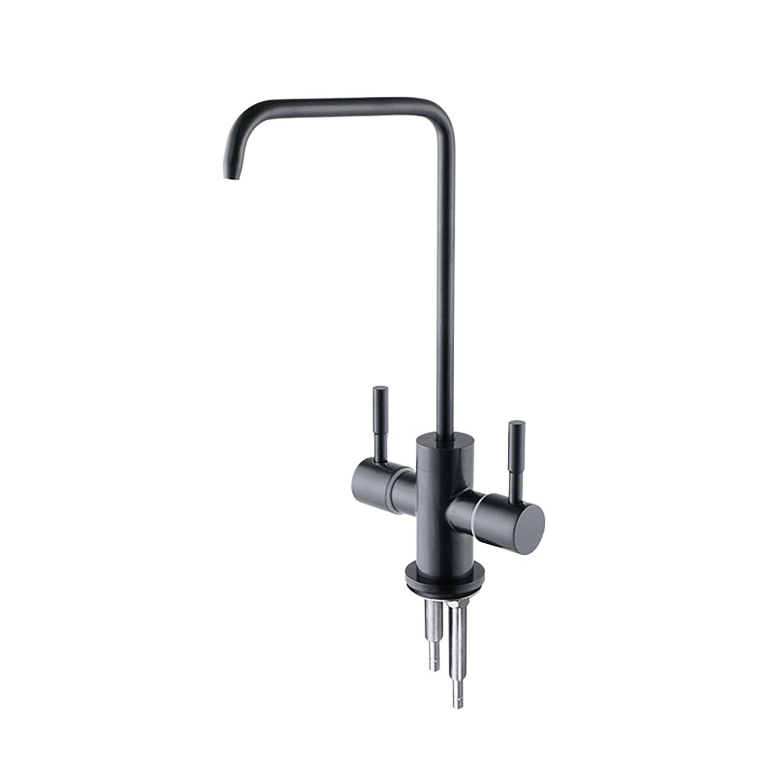 FCXWEVR Kitchen Sink Cold Water Mixer Tap 360° Rotating Single Hole Faucet Grey Drinking Water Tap for Easy Access and Modern Style