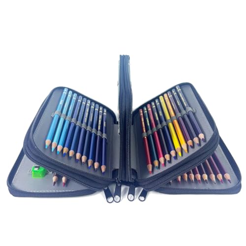 Image of YOUNGCOL 72 Slots Colored Pencil Case Pencil Holder Color pencil organizer Storage (Black 4C)