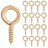 100 PCS Mini Eye Pins Screws, 5x10mm Gold Self-Tapping Eyelets for Jewelry Making, DIY Crafts, Keychains, Hanging Ornaments, No Drill Needed