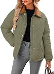 Dokotoo Vestes à manches longues à manches courtes pour femmes Hiver Casual matelassée Veste matelassée Vêtements de dessus