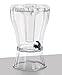 Buddeez Clear Drink 3.5 Gallon Plastic Beverage, Comes with Stand, Spigot, Ice Cone, Large Punch Dispenser for Parties