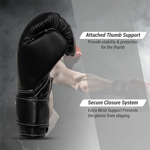 Image of Boxing Gloves - Training Gloves with Hook and Loop Velcro Closure for Long-Lasting Strength and Durability