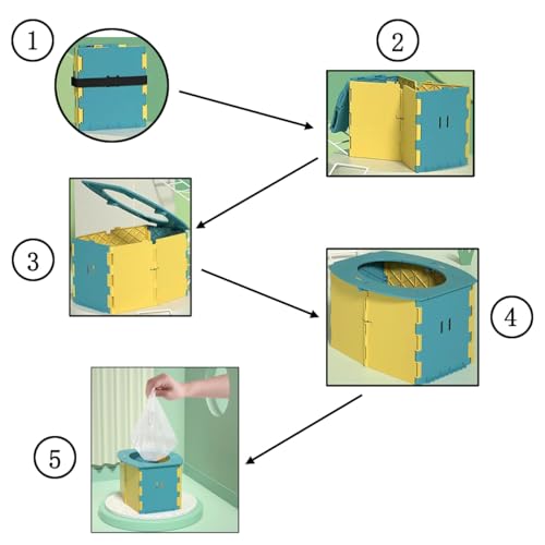 image for Domchan Portable Potty Seat for Toddler Foldable Travel Potty Training