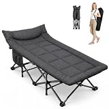 ARAER Camping Cot with Mattress and Pillow