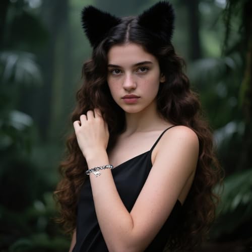 LIUANAN Wolf Gifts for Women Wolfs Amethyst Bracelet Natural Stone Jewelry Spirit Animal Healing Gift4