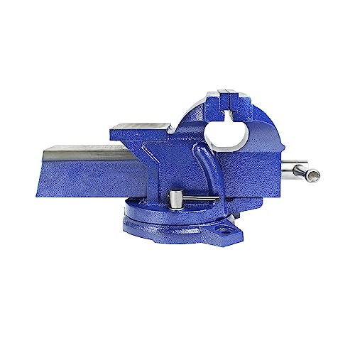 HFS(R) 4" Heavy Duty Bench Vise Anvil with 360° Swivel Locking Base Desktop Clamp - FS Blue Design by HFS - Image 6