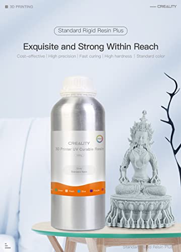 Image of Creality Standard Rigid Resin Plus by WOL3D Professional LCD Resin| Resin for LCD 3D Printer|Fast Speed|1000g Grey(2)