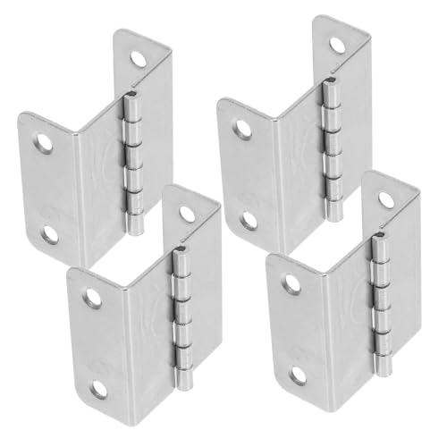 SHINEOFI Charnière de Porte Pliante 180 Degrés Lot de 4 Charnières Métalliques Robustes pour Armoire Table Pliante Fenêtre Meuble Usage Domestique Polyvalent