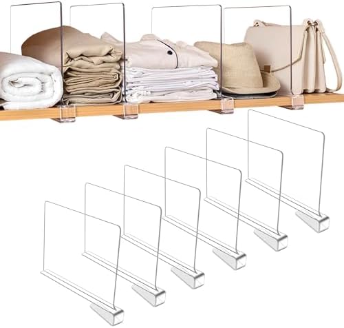 Amazon.com: LYNK Professional® Home™ Tall White Shelf Dividers - Linen ...