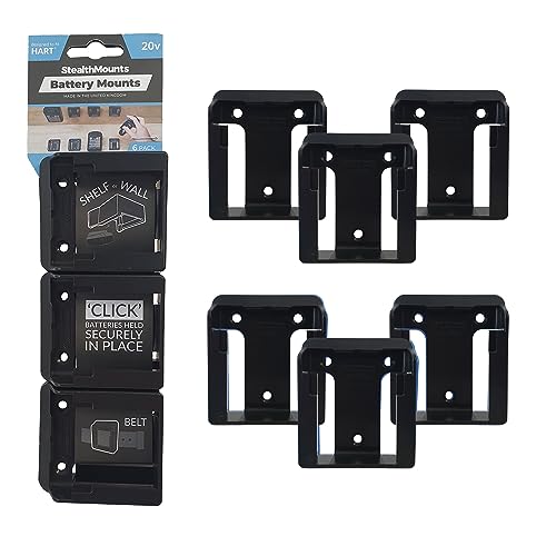 StealthMounts Battery Holders for Hart 20v BLACK