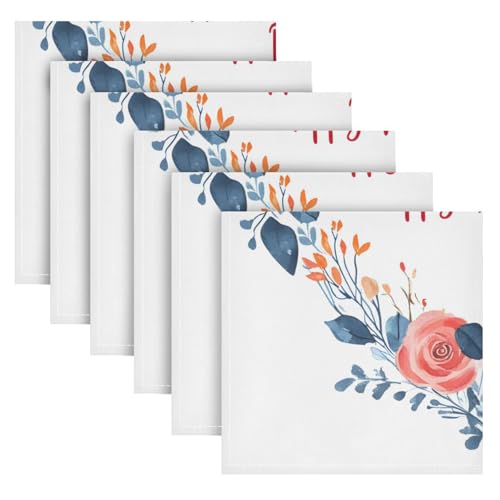 Servilletas de Tela para San Valentín Set x6 20x20 in miniatura 2