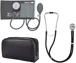 Kit Para Enfermagem Aparelho De Pressão + Estetoscopio Duplo (GRAFITE)