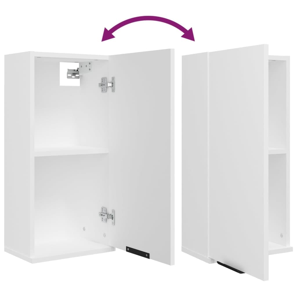 vidaXL Mobile da Bagno a Parete Bianco 32x20x67 cm