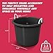 CNEIESD Collapsible Plastic sorage tub，Multi-use Utility tub with Rope Handles, Foldable Large-Capacity Utility Bucket ，17-Gallon，Black