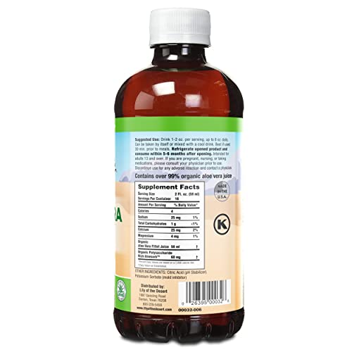 Lily Of The Desert Aloe Vera Juice - Inner Fillet Aloe Vera Drink, Organic Aloe Juice With Natural Vitamins, Digestive Enzymes For Gut Health, Stomach Relief, Wellness, Glowing Skin, 32 Fl Oz (Pack Of 2) #TOP1
