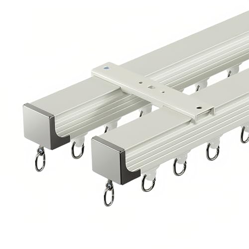 Sistema de riel de cortina ajustable de 70600 cm, ideal para ventanas, balcones, oficinas, 370 cm de longitud, perfecto para cortinas y cortinas