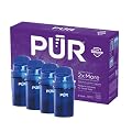 PUR Water Pitcher & Dispenser Replacement Filter 4-Pack, Genuine PUR Filter, 2-in-1 Powerful Filtration and Faster Filtration, 8-Month Value, Blue (PPF900Z4)
