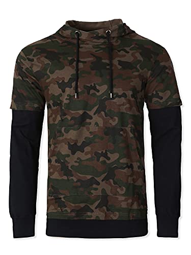 Ma Croix Mens Hipster Hoodie Longline T- Shirt3