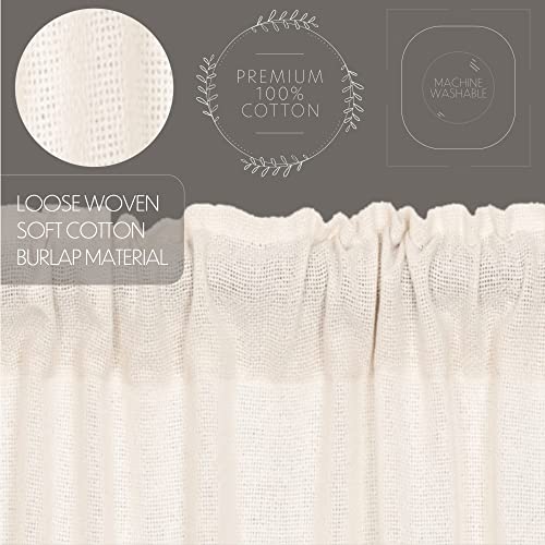 VHC-Brands-Burlap-Antique-White-Farmhouse-Kitchen-Curtain-Rod-Solid-Color-Swag-Pair-2-Pieces-36-x-36-inches VHC Brands Burlap Antique White Farmhouse Kitchen Curtain Rod Solid Color Swag Pair 2 Pieces 36 x 36 inches
