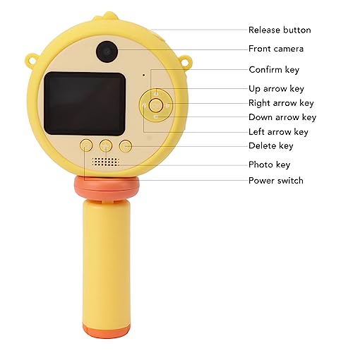 Câmeras Digitais HD para Crianças, Zoom 8X 600mAh 2.0in HD IPS Tela Infantil Câmera Selfie 48MP Com