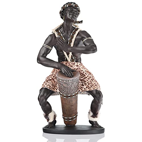 [Descrizione del materiale] Questa statua africana per il batterista della decorazione domestica fornisce un ritmo costante per le danze cerimoniali.È realizzato in resina, scolpito a mano e dipinto a mano.La caratteristica più importante del materiale in resina è la durata, la robustezza e la lunga durata