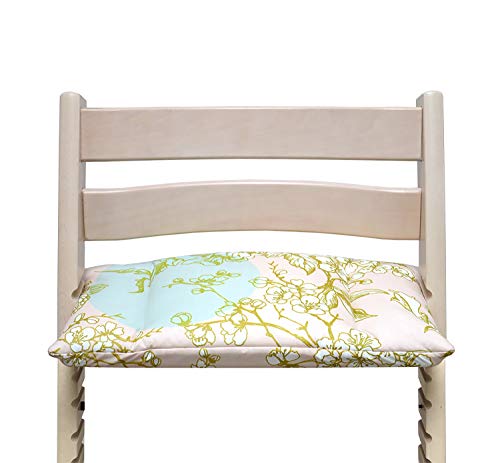 Blausberg Baby - BESCHICHTET - *DIVERSE FARBEN* Sitzkissen (kleines Brett) für Stokke Tripp Trapp Hochstuhl (Blossom Rosa Mint)