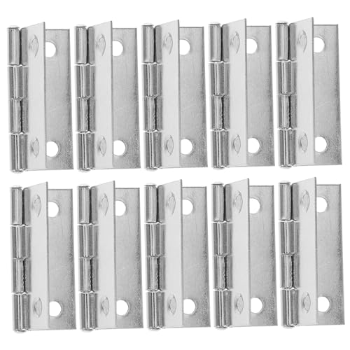 GALPADA 20 piezas Bisagras de Acero Inoxidable Pequeñas Bisagras Duraderas y Planas para Puertas Ventanas Marcos y Muebles Diámetro de Agujero Uso Versátil para Armarios y Cajas