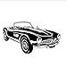 CQAZX Adesivi murali auto sportive retrò Decorazioni per la casa Soggiorno Grande classico Automobilistico Boy s Room Testiera decalcomanie Vinyl Art 105X58 cm