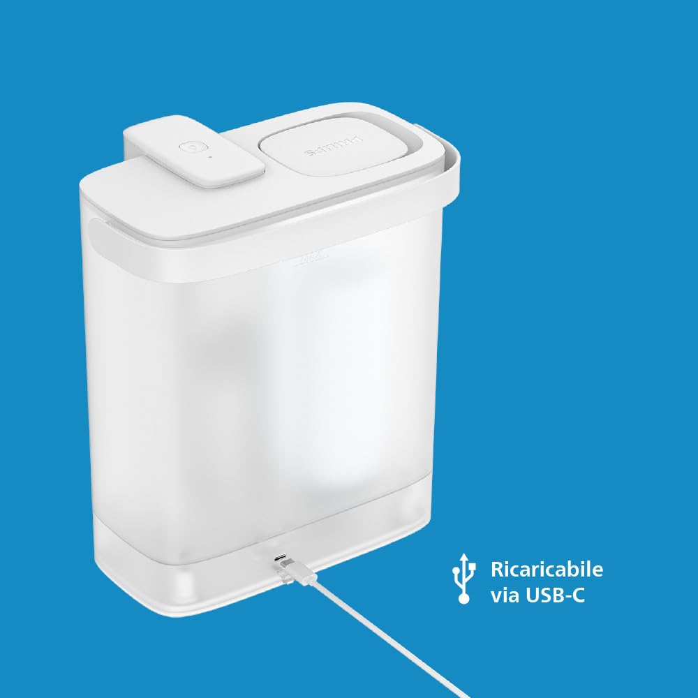 Caraffa filtrante Philips Water Instant (3 L) – Acqua pulita e dal buon gusto in pochi secondi – 3× filtro Taste+, riduce cloro e piombo, preserva i minerali