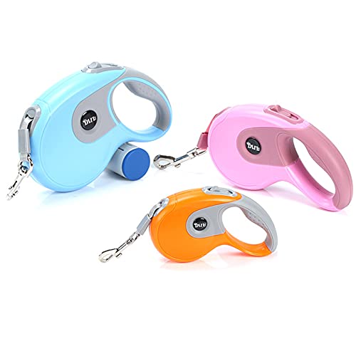 Laisse pour chien rétractable blanche de 5m solide et ergonomique