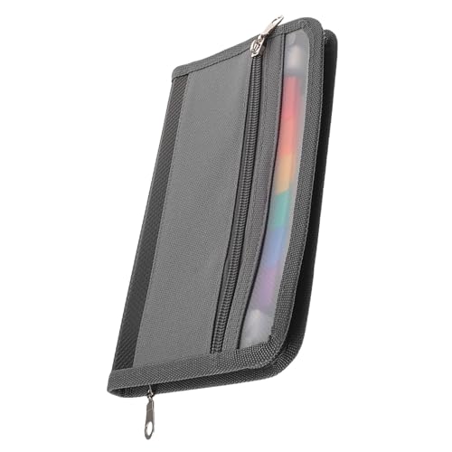 HOMSFOU ジッパー付き拡張可能風琴ファイルホルダー の縦型書類整理フォルダー 学校 オフィス用防塵保護付き書類収納バッグ