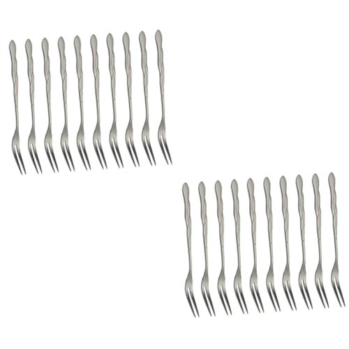 IMIKEYA 20 Pièces Fourchette À Mélanger Dents Fourchette De Service En Mini Apéritifs En À Gâteau