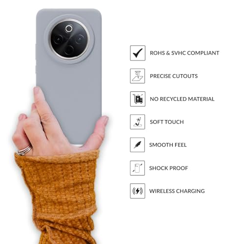 Image of SPRIG Compatible with iQOO Z10 Premium SilkTone Back Cover Drop Tested Shock Proof Mobile Case for Men, Women, Boys and Girls with Camera Protection (Blue Grey)