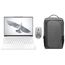Lenovo Yoga Slim 7i Carbon i7 13.3″ QHD Thin and Light Laptop (16GB/1TB SSD/Win 10/Office/Moon White/0.96 Kg) 82EV003WIN + Lenovo B530 15.6 inch Urban Backpack + Lenovo 600 Bluetooth Silent Mouse