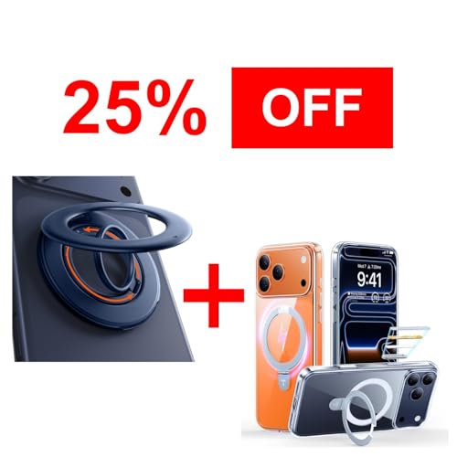 TORRAS Magnetic Stand Case & Magnetic Phone Grip Ring Holder Kickstand