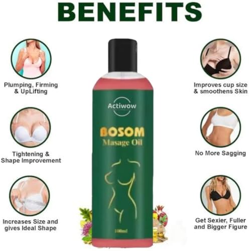 Ayurvedic Bosom Massage Oil for Women, Ayurvedic Breast Oil for Women - 100 ml - 3.38 Fl Oz